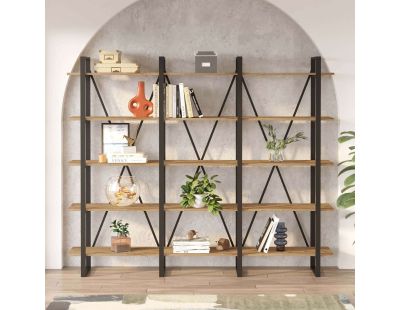 Etagère en aggloméré et métal Book