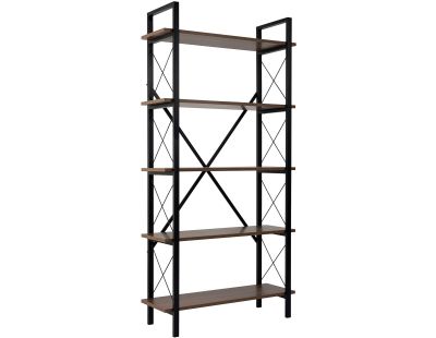 Etagère en aggloméré et métal Elysian (Noyer, Noir)