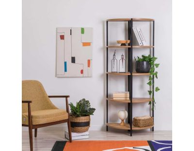 Etagère en aggloméré et métal Mona