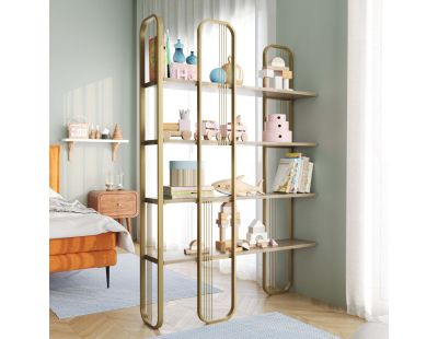 Etagère en aggloméré et métal Sierra (Doré)