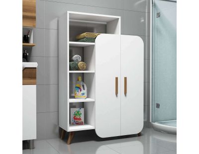 Etagère en aggloméré avec portes fermées Form (Blanc)