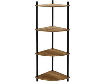 Etagère d'angle 4 niveaux en mdf imitation acacia
