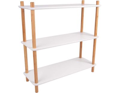 Etagère en bambou 3 plateaux Simplicity (Blanc)