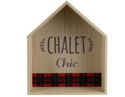 Etagère en bois maison chalet chic 30 cm