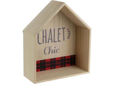 Etagère en bois maison chalet chic 30 cm