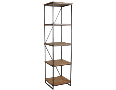 Etagère en bois massif et métal