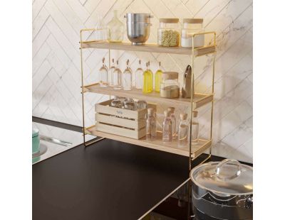 Etagère en bois et métal Rafi