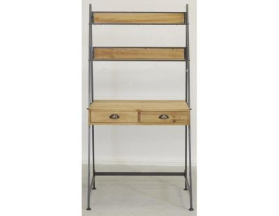 Étagère bureau en bois et métal