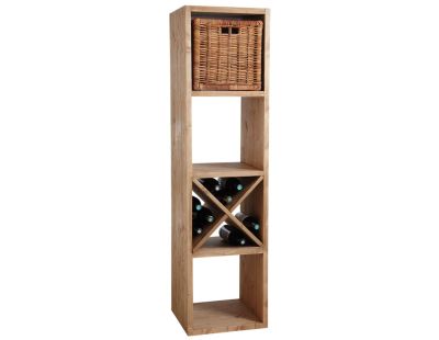 Etagère 4 cases en épicéa ciré miel (4 cases)