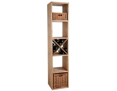 Etagère 5 cases en épicéa ciré miel (5 cases)