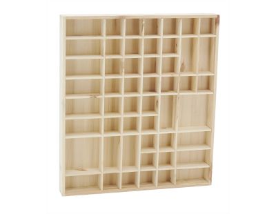Etagère à casier en pin brut (52x4x46 cm)