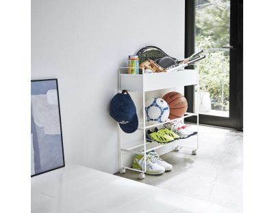 Etagère à chaussures en métal avec roulettes Tower