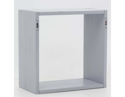 Etagère cube modulable en pin 32 x 32 x 17 cm (Gris)