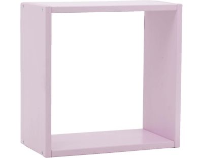 Etagère cube modulable en pin 32 x 32 x 17 cm (Rose)