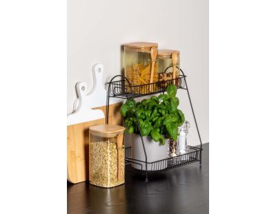 Etagère de cuisine en métal Tidy 30 x 20 x 34.5 cm (Noir mat)