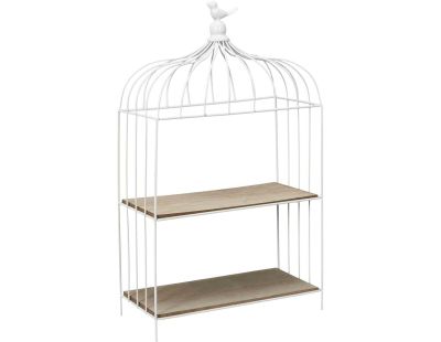 Etagère décorative cage à oiseau en métal 31 x 15 x 51 cm