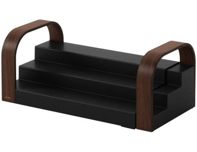 Étagère à épices extensible 3 niveaux Bellwood (Noir et noyer)