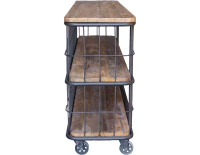 Etagère industrielle sur roulettes 3 plateaux