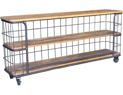 Etagère industrielle sur roulettes 3 plateaux