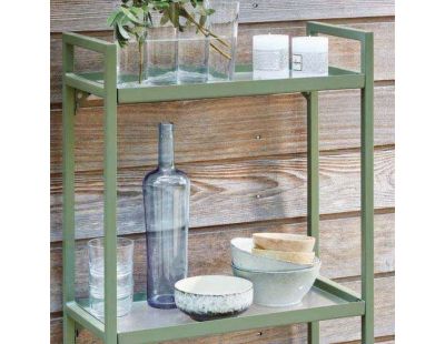 Etagère de jardin en acier 2 étagères Grosser (Vert)
