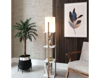 Etagère avec lampe intégrée Nora (Blanc)