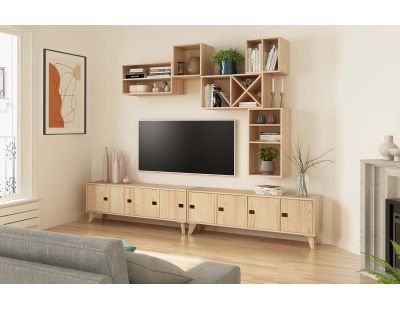 Étagère modulaire en pin massif Dinamic (2 tablettes)