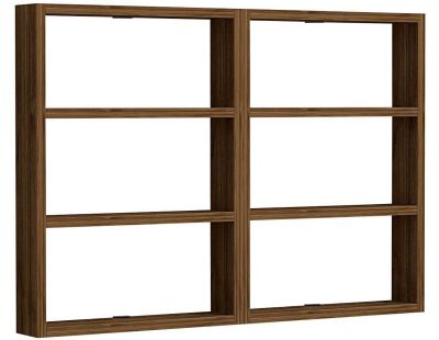 Etagère murale en agglomeré Hexa (Noyer)