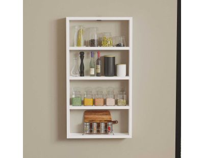 Etagère murale en aggloméré Quatro (Blanc)