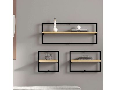 Etagère murale en aggloméré Yeso (Lot de 3)