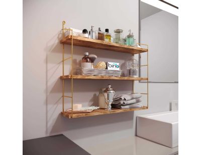 Etagère murale en bois et métal Duvar