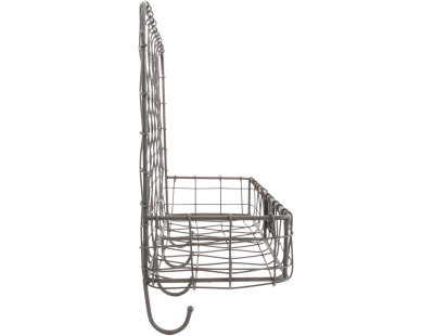 Etagère murale en métal filaire 39.3 x 13.3 x 28.6 cm Panier