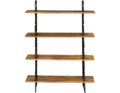 Etagère murale modulable en fer et manguier