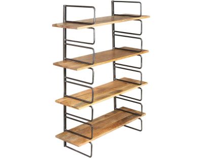 Etagère murale modulable en fer et manguier