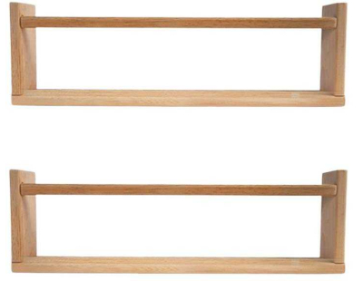 Etagère murale en pin Bly (2 étagères simples)