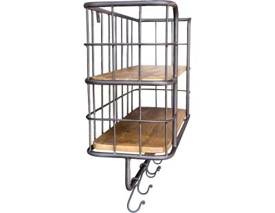 Etagère murale avec porte manteaux (Modèle 1)