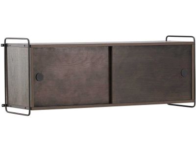 Etagère murale 2 portes 48 x 122 cm Paris (Marron)