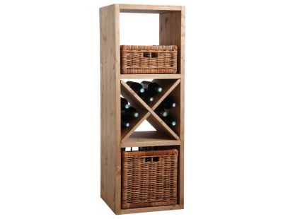 Etagère 3 cases en épicéa ciré miel (3 cases)