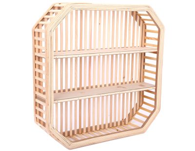 Etagère octogonale en rotin Bali 45 cm