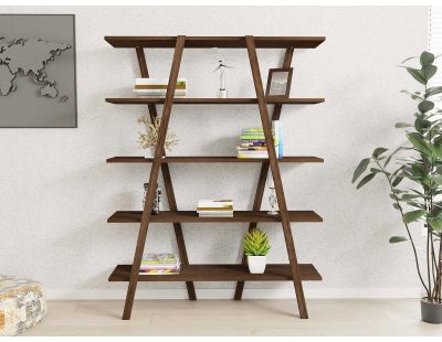 Etagère en pin effet noyer Perla