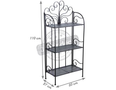 Etagère pliante en métal Arabesques (3 tablettes)