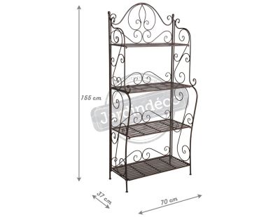 Etagère pliante en métal vieilli 4 niveaux