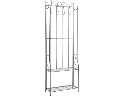 Etagère porte-manteaux en métal
