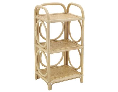 Étagère 3 niveaux en rotin miel