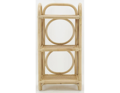 Étagère 3 niveaux en rotin miel
