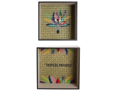 Etagères en bois Tropical Paradise Exotique (Lot de 2)