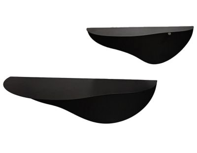Étagères en métal noir (lot de 2)