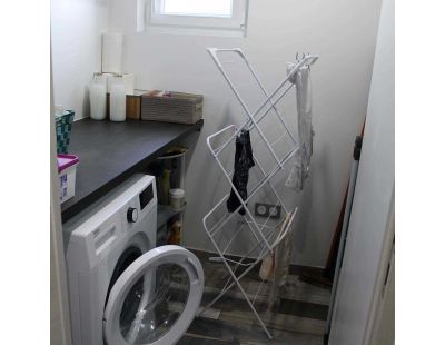 Etendoir à linge accordéon 10 mètres de séchage (Blanc)