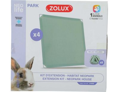 Extension pour cage modulable pour lapin Park 1.84 m² (Panneaux pleins)