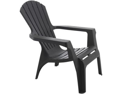 Fauteuil Adirondack en résine polypropylène (Anthracite)