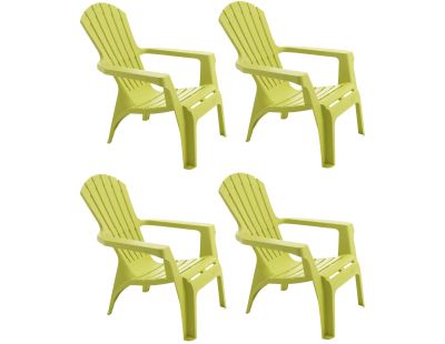 Fauteuil Adirondack en résine polypropylène (Lot de 4) (Anis)